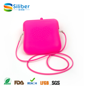 Square Shaped New Design Silicone Fashion Handbag for Ladies